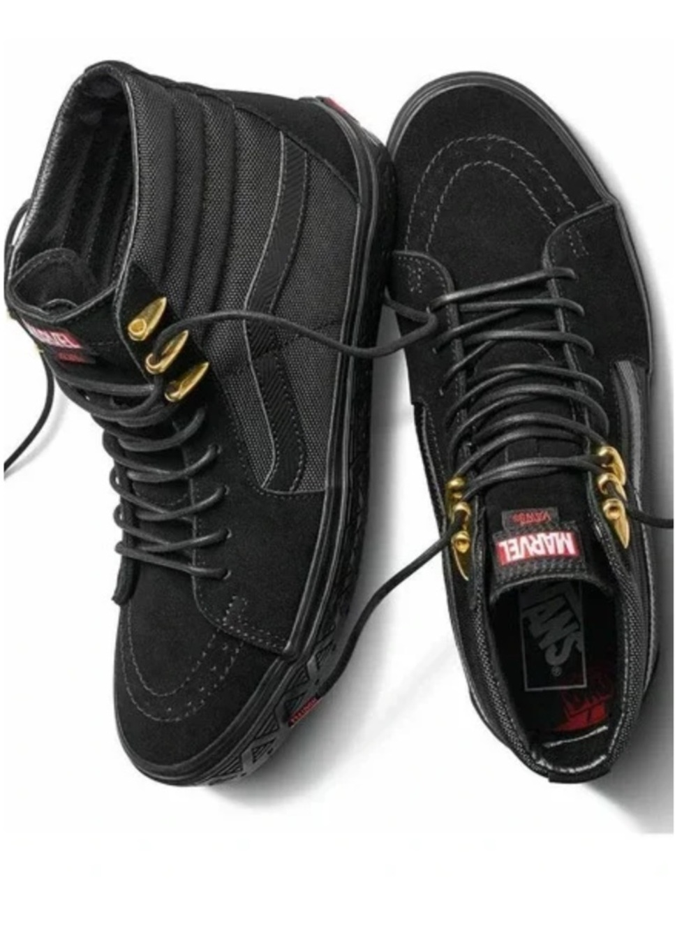 Vans Marvel x SK8-HI Sneaker 'Black Panther’ All Black Colorway Size 11 - Picture 16 of 16